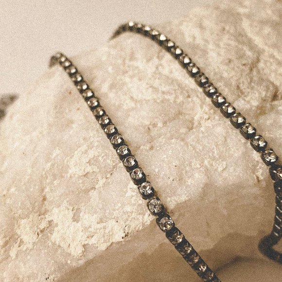 Vintage Furla Italy Rhinestone Tassel Necklace - Picture 6 of 9